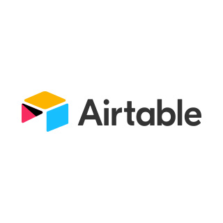 Logo for Airtable: Cloud-based visual spreadsheet.