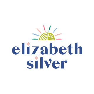 Logo for Elizabeth Silver: Combines text 'elizabeth silver' with a decorative half sun icon.